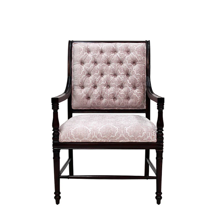Oxford Brocade Designer Wooden Cushioned Armchair