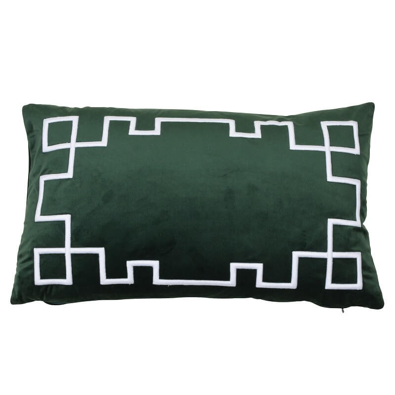 Palm Springs Velvet 35x60cm Rectangle Cushion Cover - Green