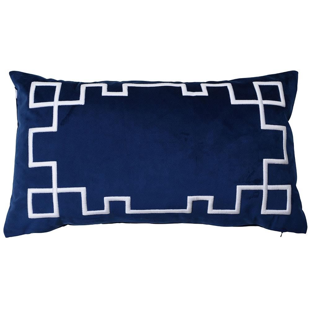Palm Springs Velvet 35x60cm Rectangle Cushion Cover - Navy