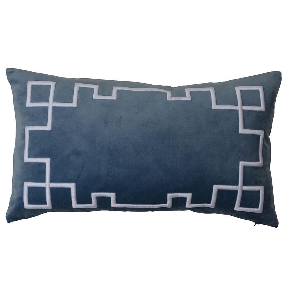 Palm Springs Velvet 35x60cm Rectangle Cushion Cover - Ocean