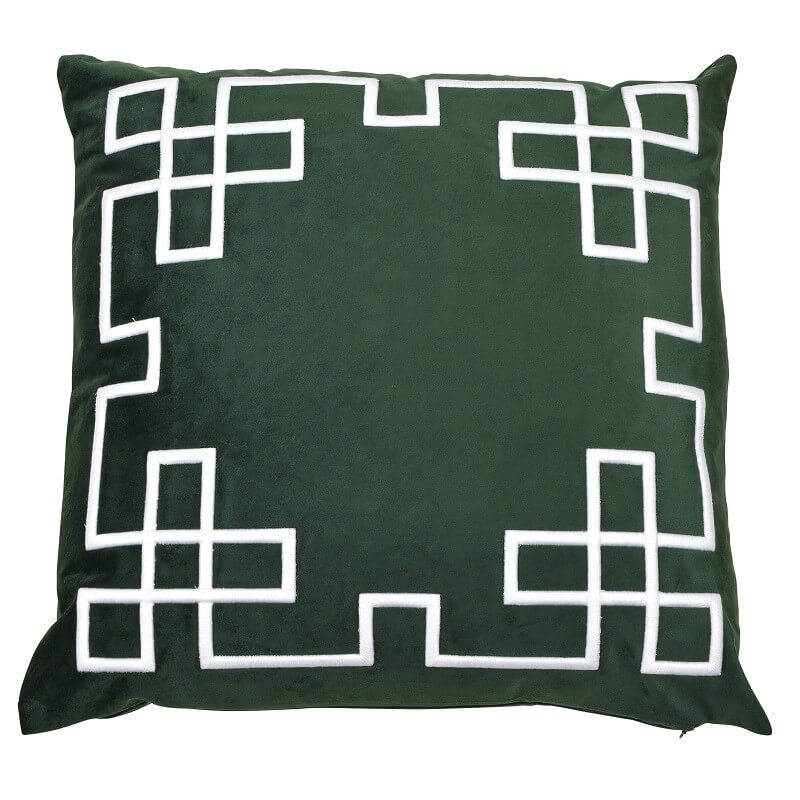Palm Springs Velvet 55x55cm Square Cushion Cover - Green