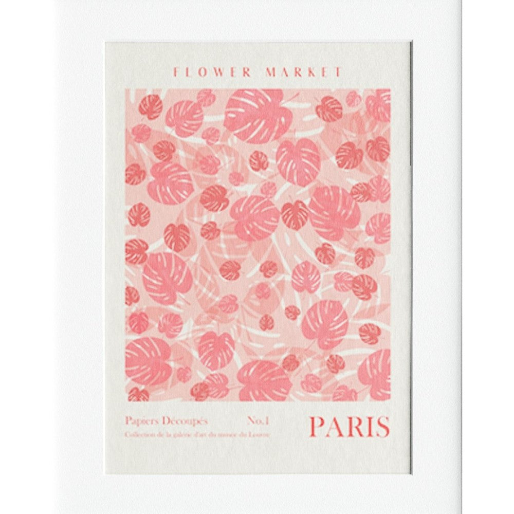 Paris Flower Market Mounted Print Wall Decor - 40x50cms