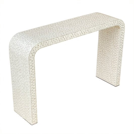 Pearlescent Elegance Console Table
