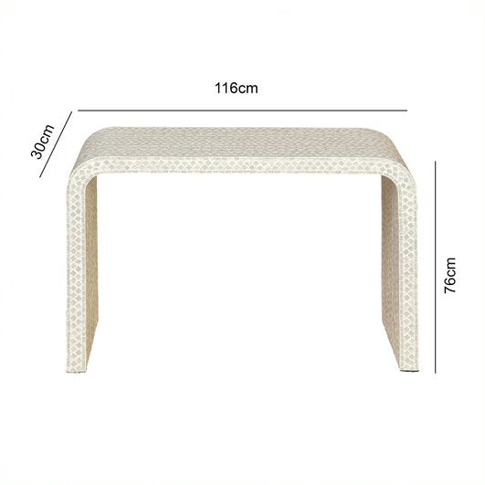 Pearlescent Elegance Console Table