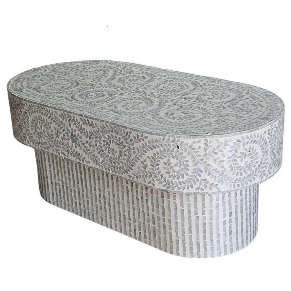 Pearlescent Oval Serenity Coffee Table