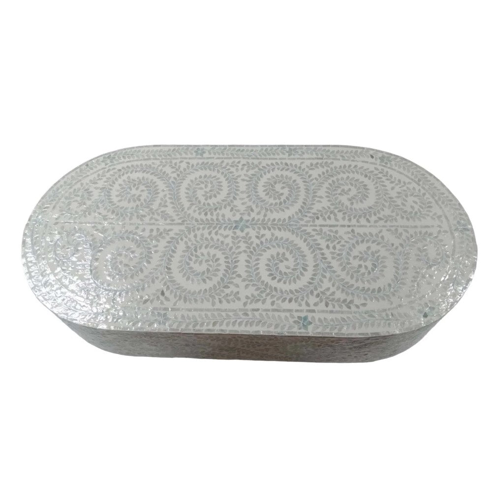 Pearlescent Oval Serenity Coffee Table