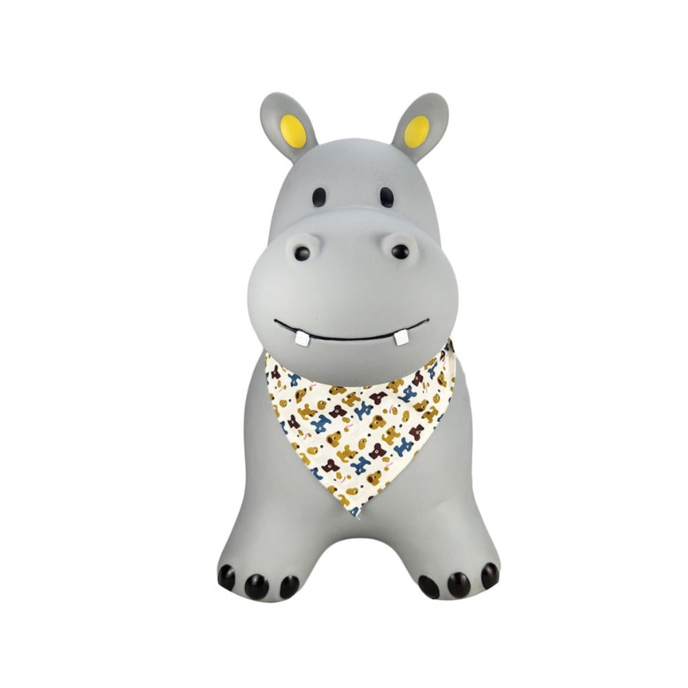 Inflatable Outdoor Bouncy Rider - Pebbles The Hippo