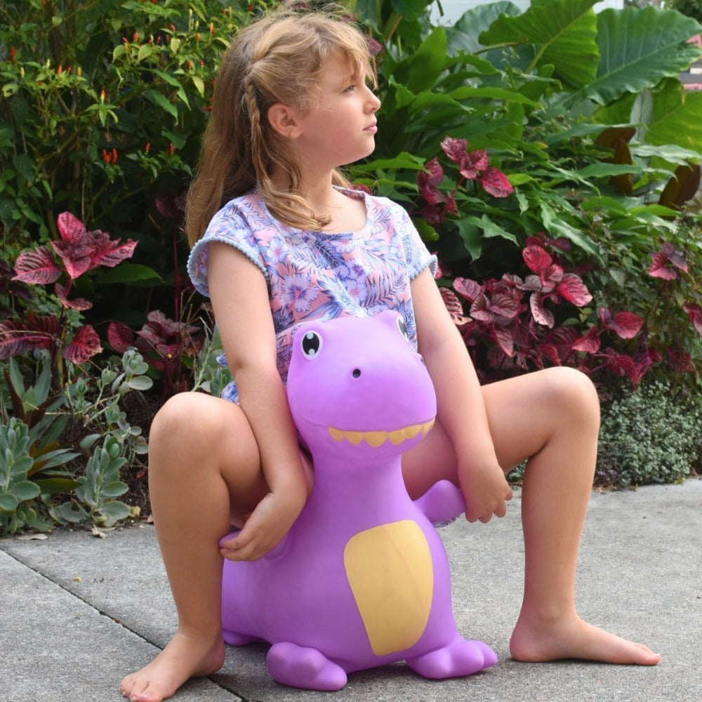 Inflatable Outdoor Bouncy Rider - Periwinkle The T-Rex