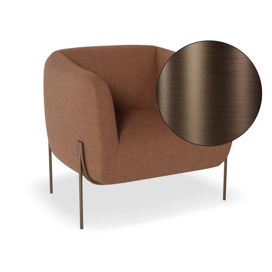 Personal Space Brown Single Seater Sofa (Available in 3 Frame Colors)