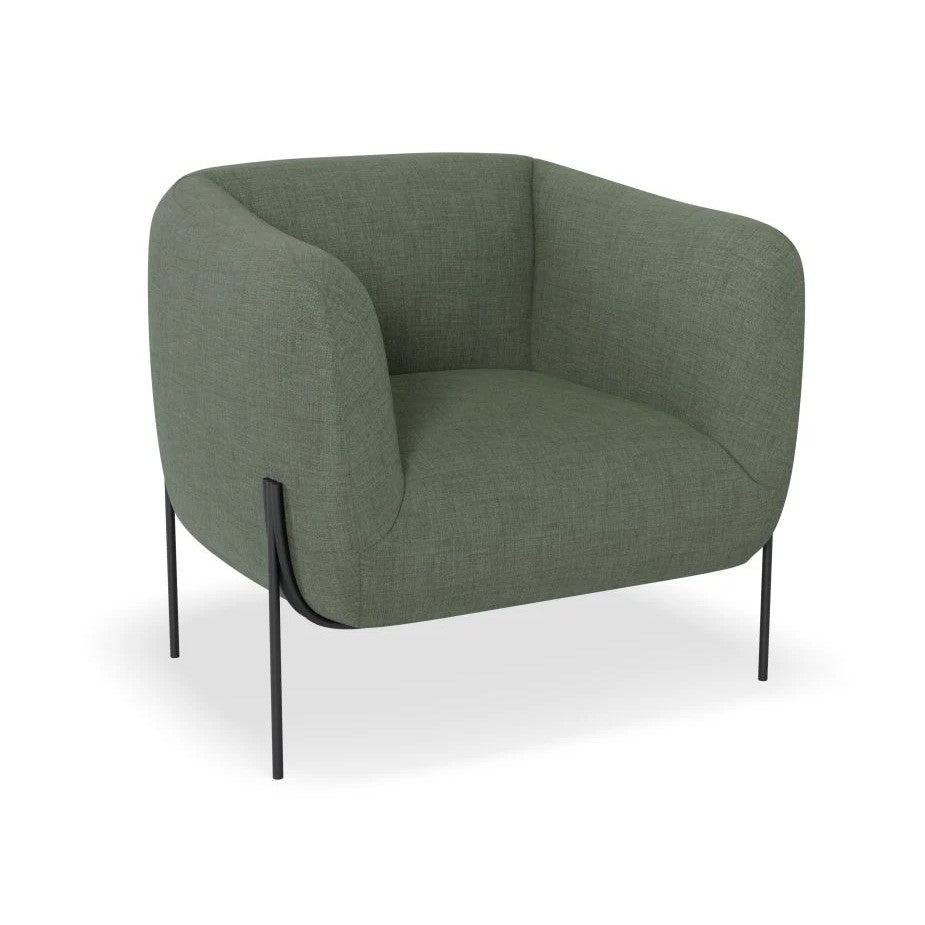 Personal Space Green Single Seater Sofa (Available in 3 Frame Colors)