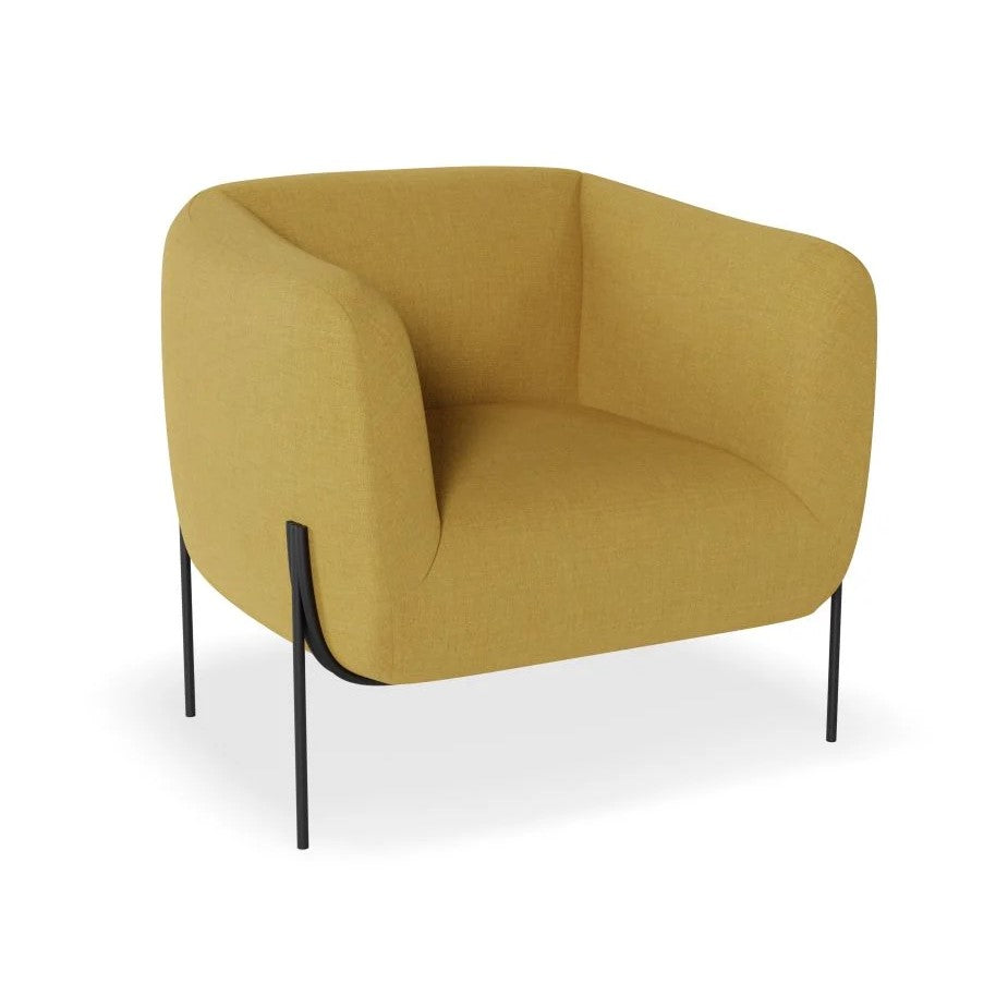 Personal Space Yellow Single Seater Sofa (Available in 3 Frame Colors)