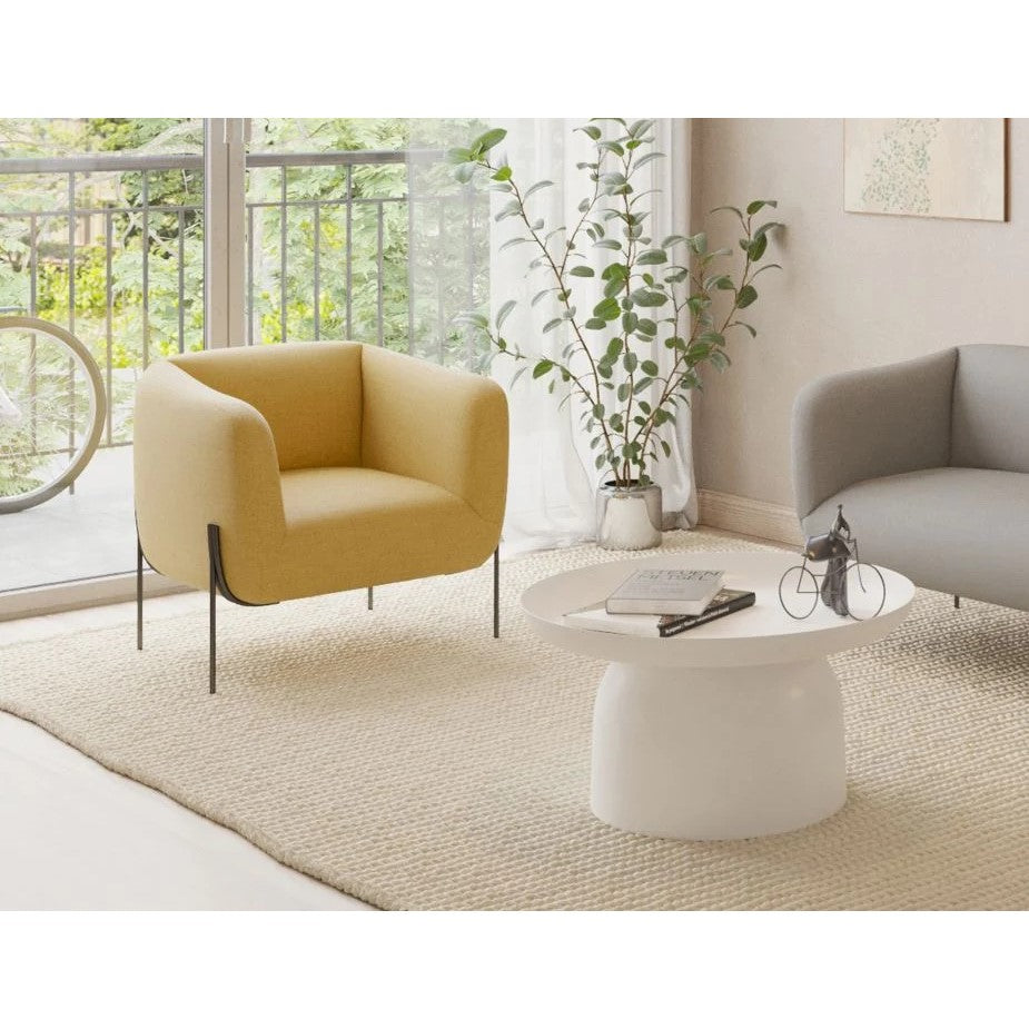 Personal Space Yellow Single Seater Sofa (Available in 3 Frame Colors)