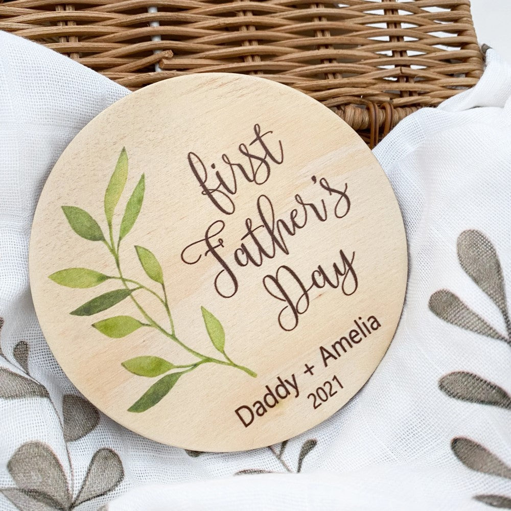 Personalised First Father's Day Milestone Plaques - Colour Print