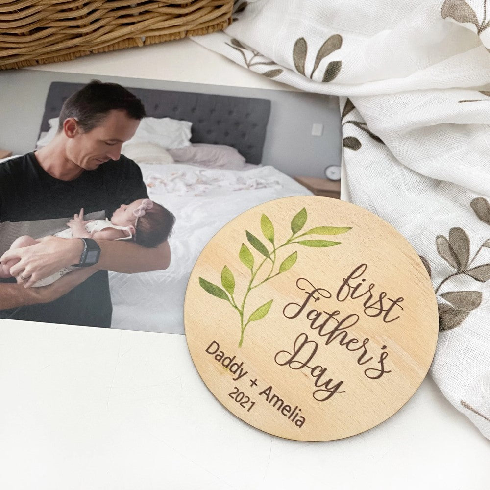 Personalised First Father's Day Milestone Plaques - Colour Print