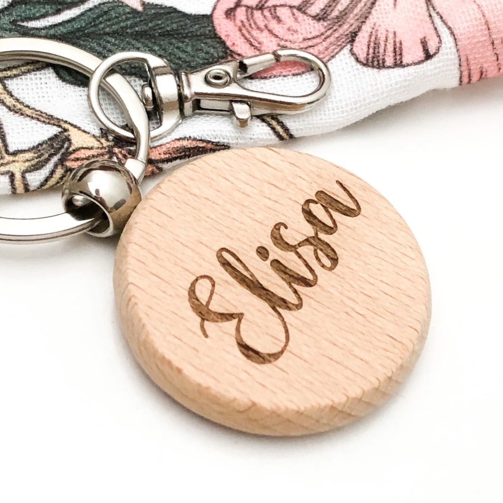 Personalised Keychain MUMMA or NAME Timber Keyring