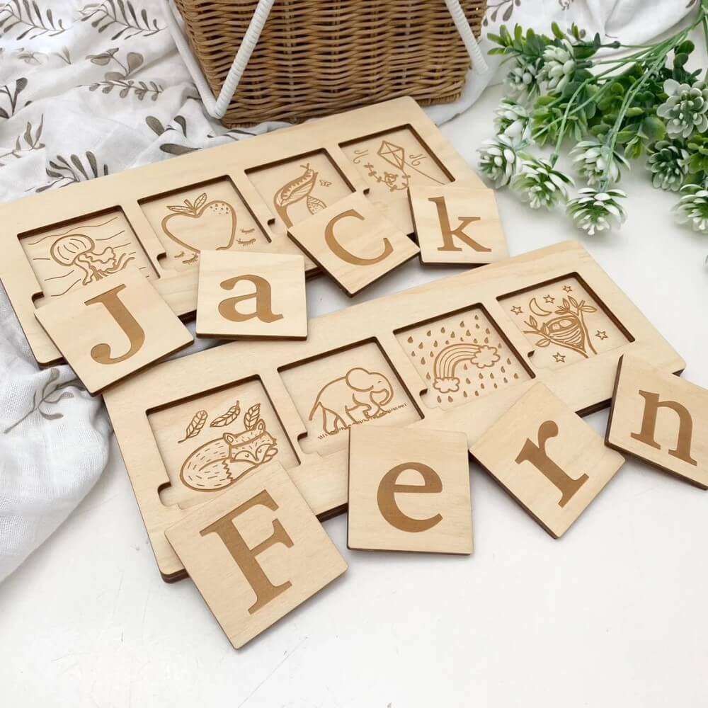 Personalised Kids Wooden NAME Puzzle (Choose from 3 to 8 letters)