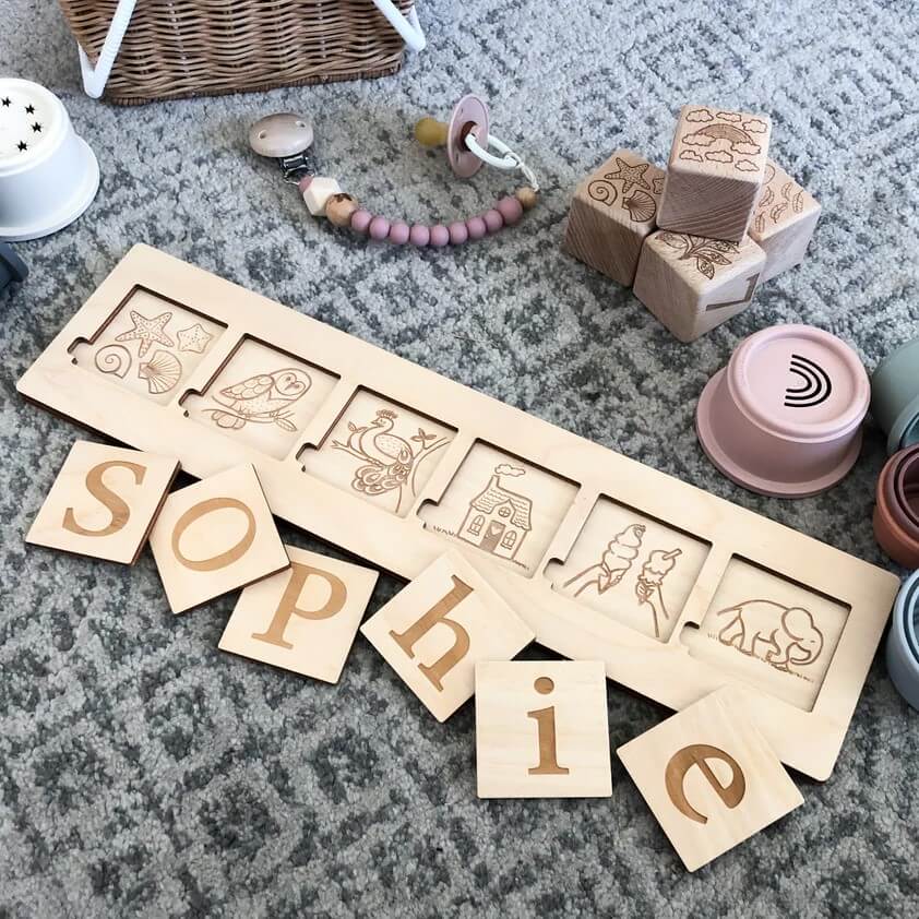 Personalised Kids Wooden NAME Puzzle (Choose from 3 to 8 letters)