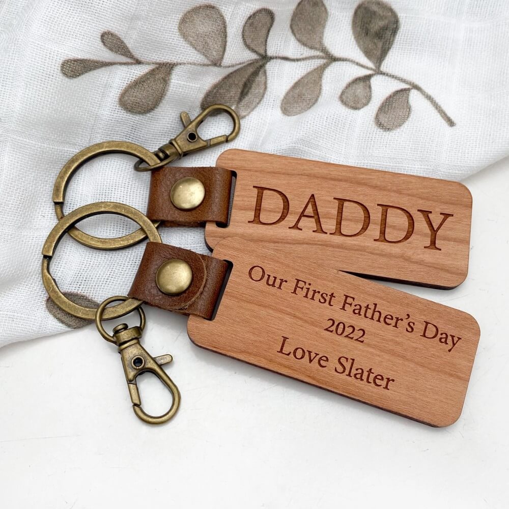 Personalised MY MESSAGE Premium Timber Keychain