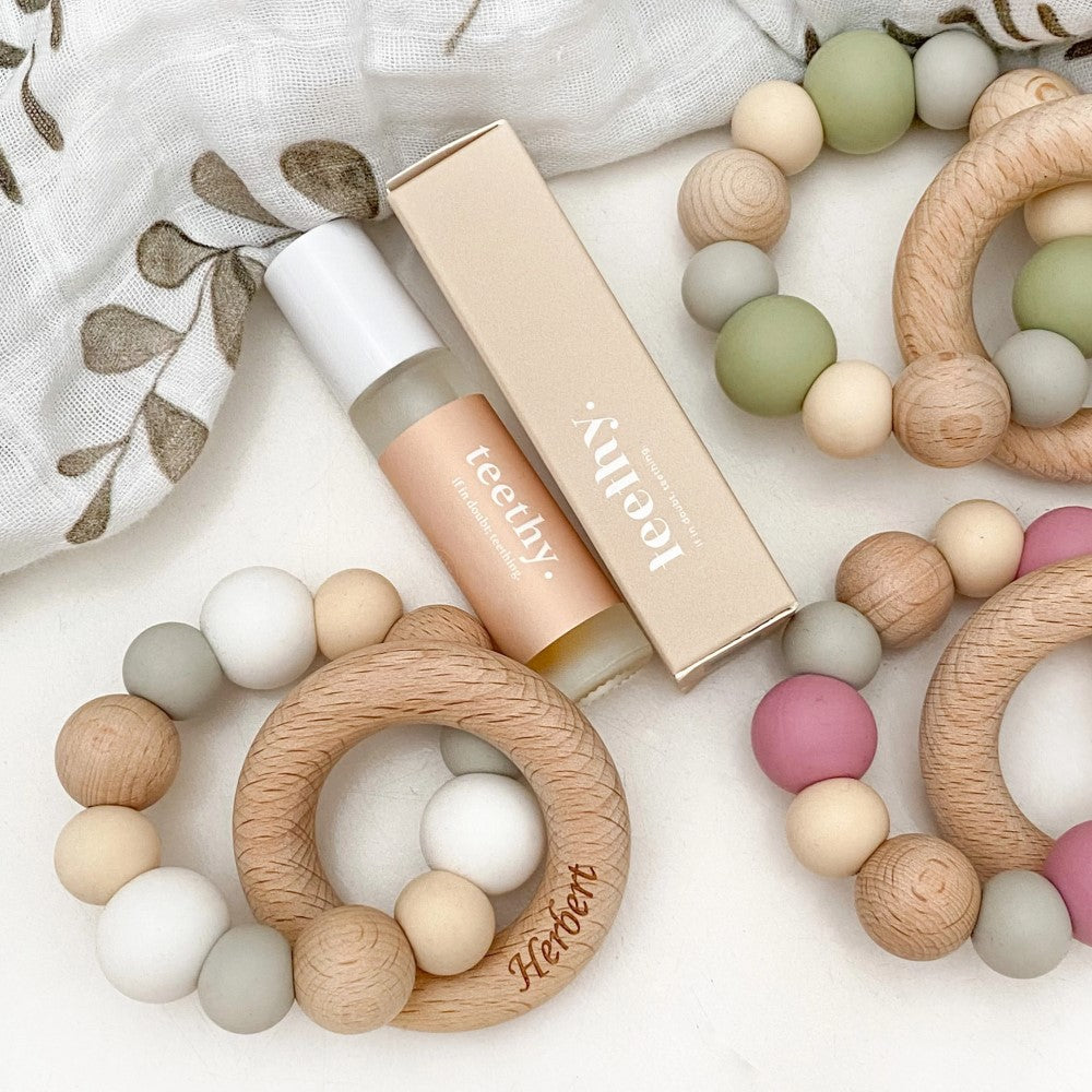 Personalised Naturals Teething Baby Pack (Available in 8 Colours)