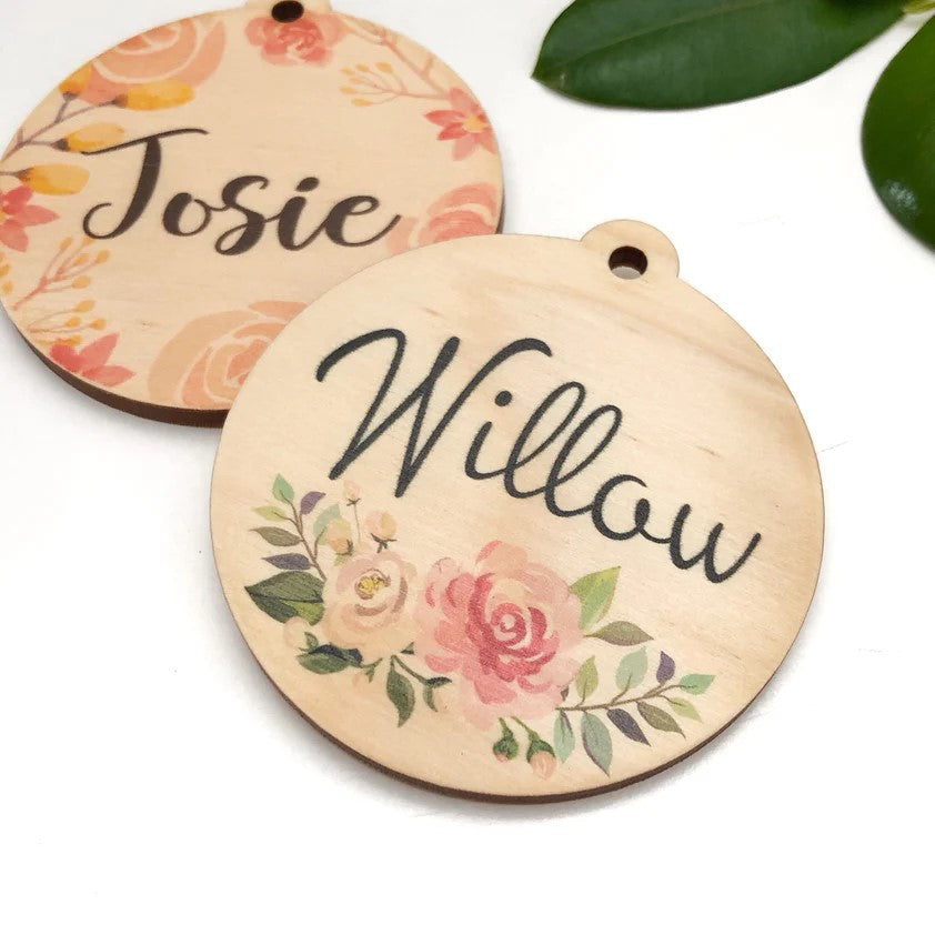 Personalised Timber Bag Tags (Choose from 9 Designs)