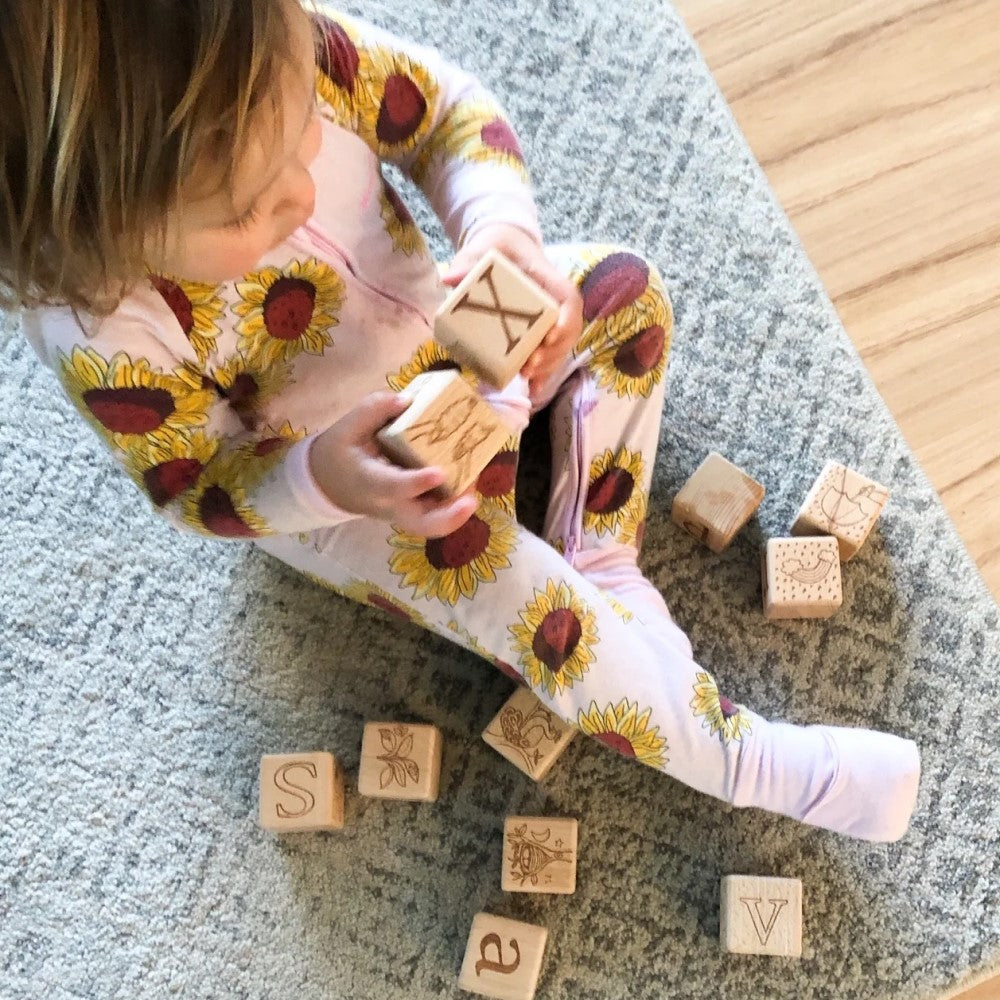 Personalised Wooden Baby Blocks (Choose from 3 to 26 Blocks)