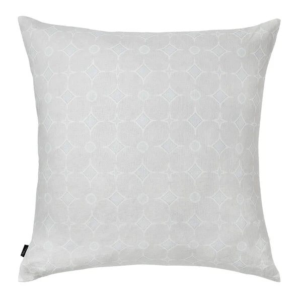Petal Patchwork White Linen Cushion - 60x60cms