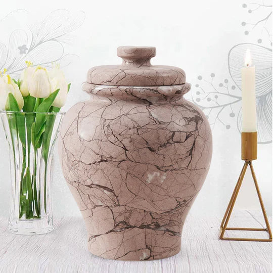 Petite Statement Large Sculptural Urn - Brown