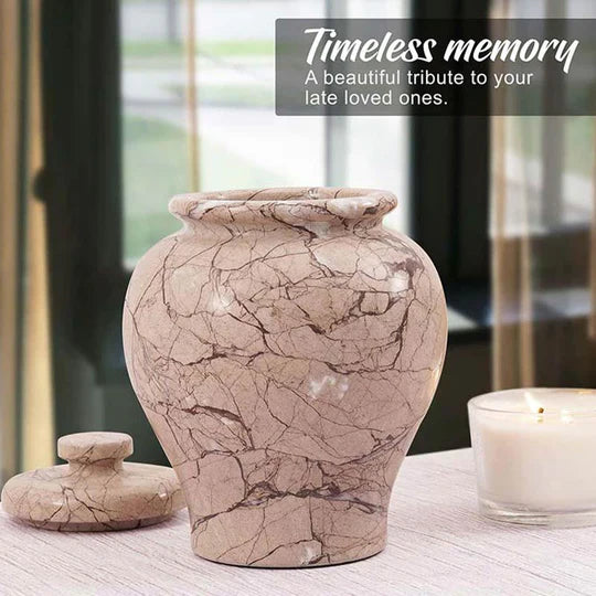 Petite Statement Large Sculptural Urn - Brown