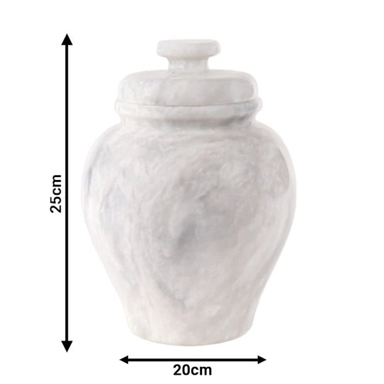 Petite Statement Large Sculptural Urn - White