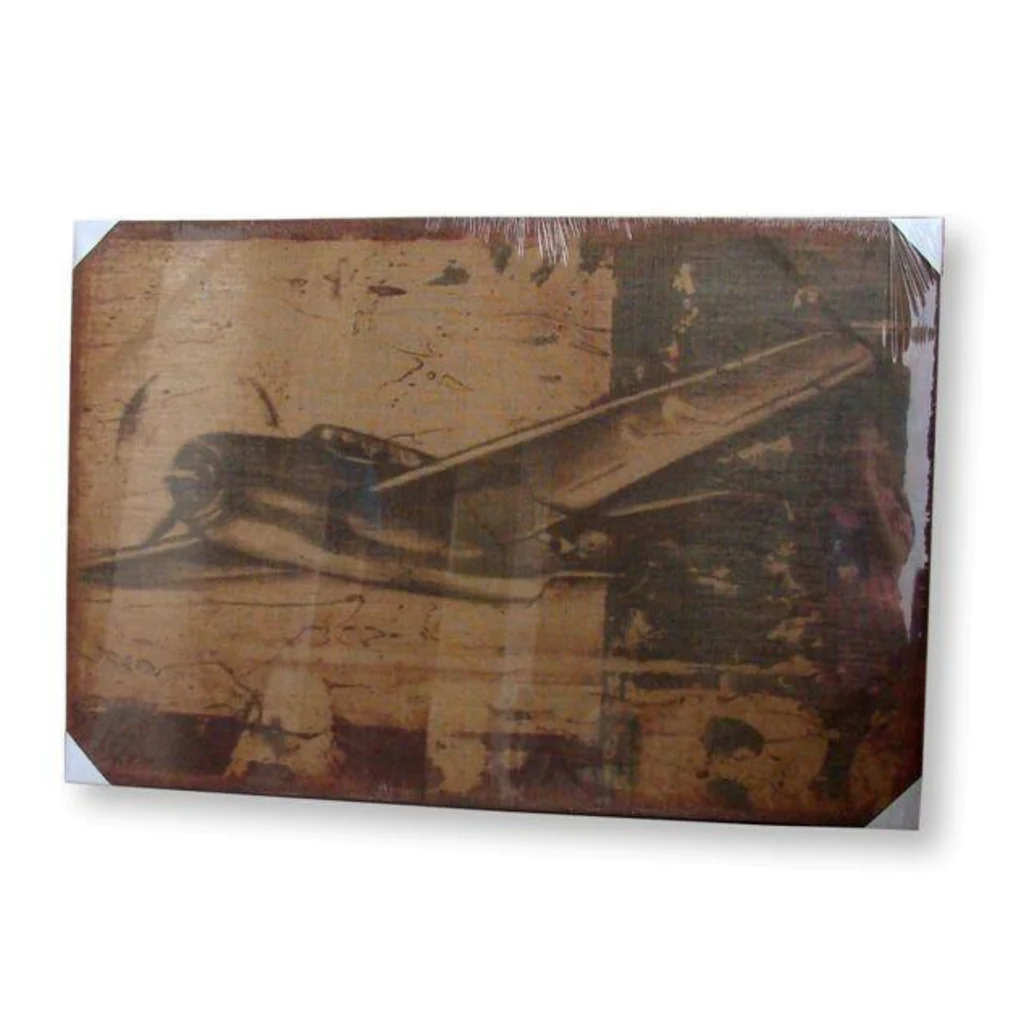 Plane Beauty on Jute in Wood Frame
