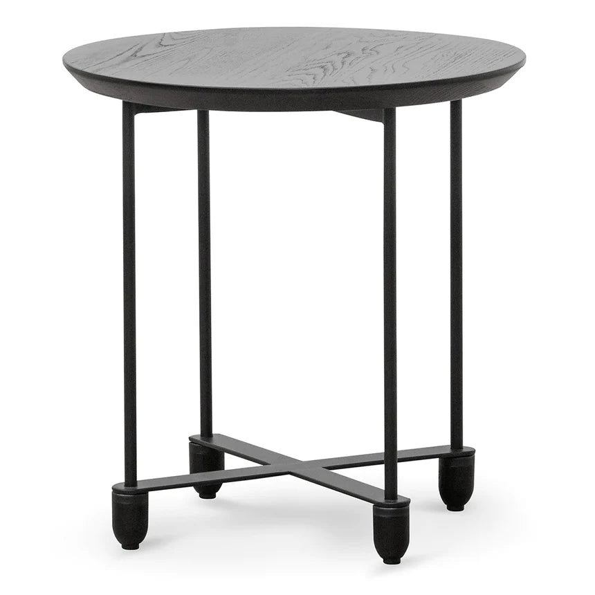 Plush Acacia Side Table 50cms - Black