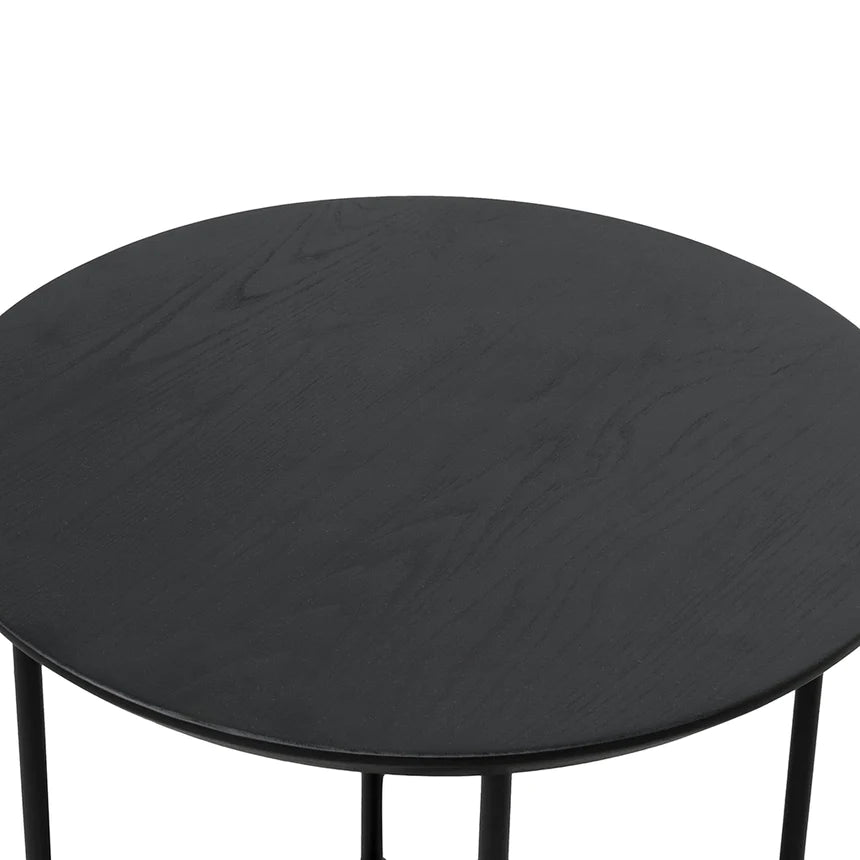 Plush Acacia Side Table 50cms - Black