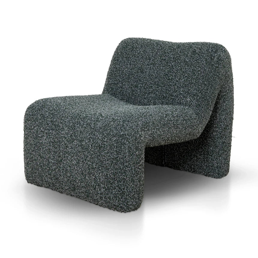 Plush Fabric Comfort Lounge Chair - Green Boucle