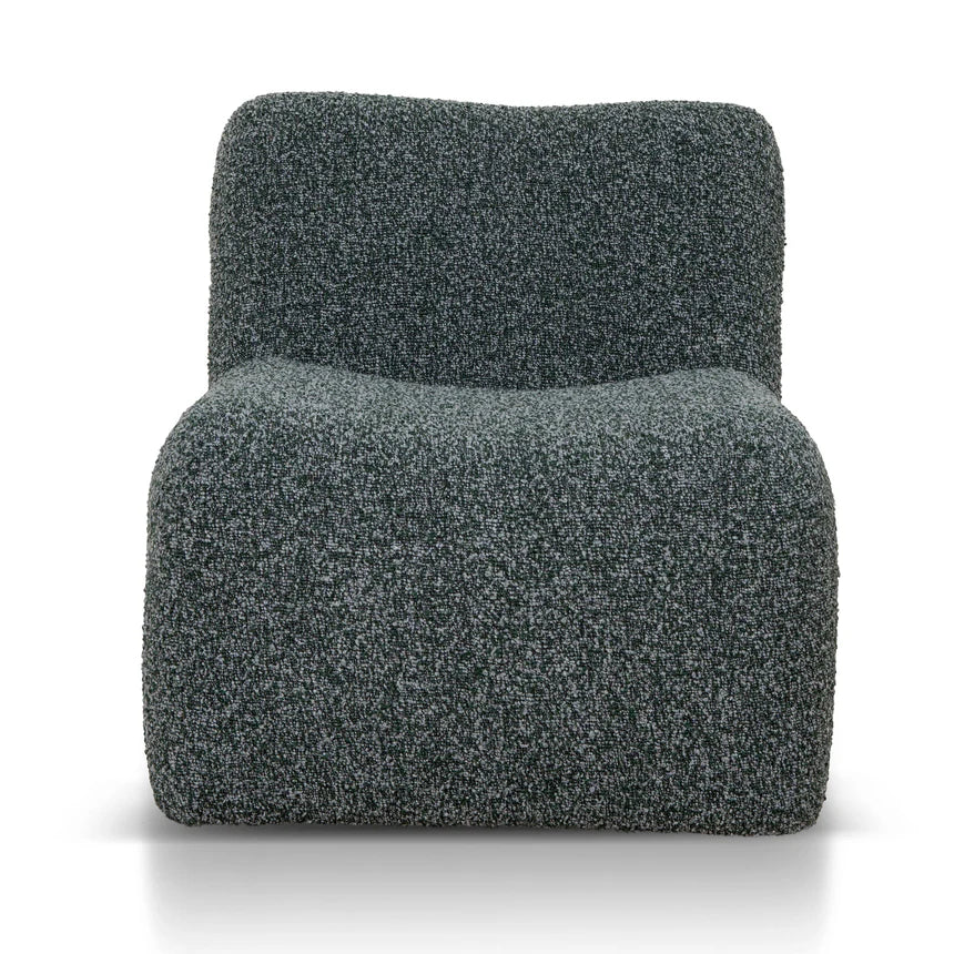 Plush Fabric Comfort Lounge Chair - Green Boucle