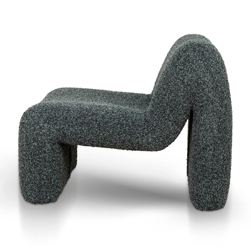 Plush Fabric Comfort Lounge Chair - Green Boucle