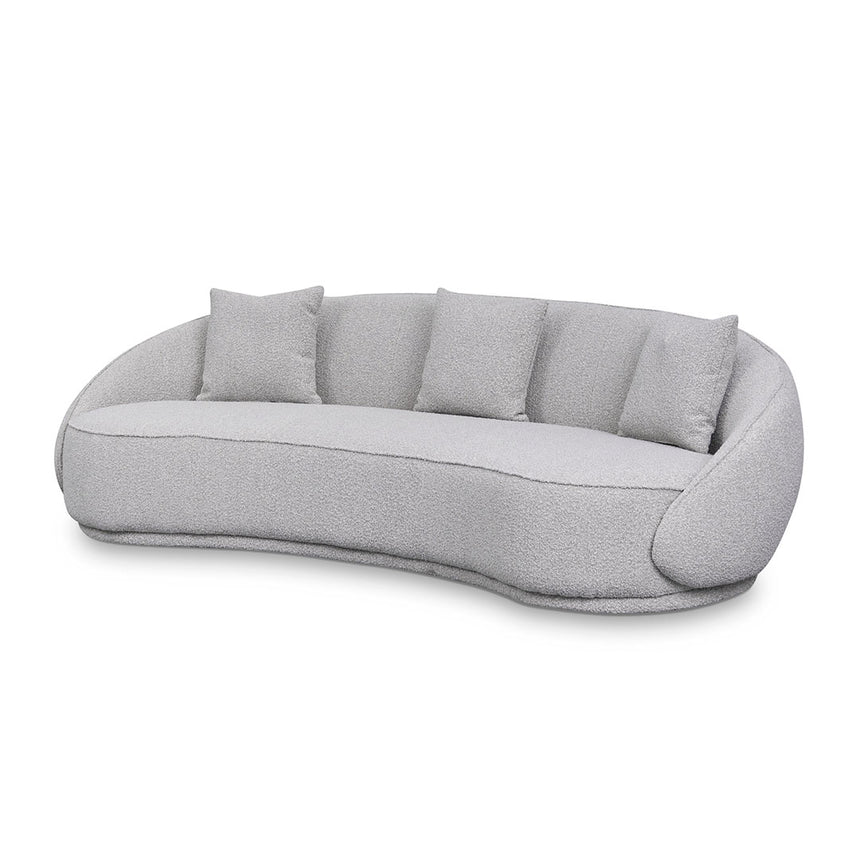 Plush Perfection 3-Seater Velvet Sofa - Ash Grey