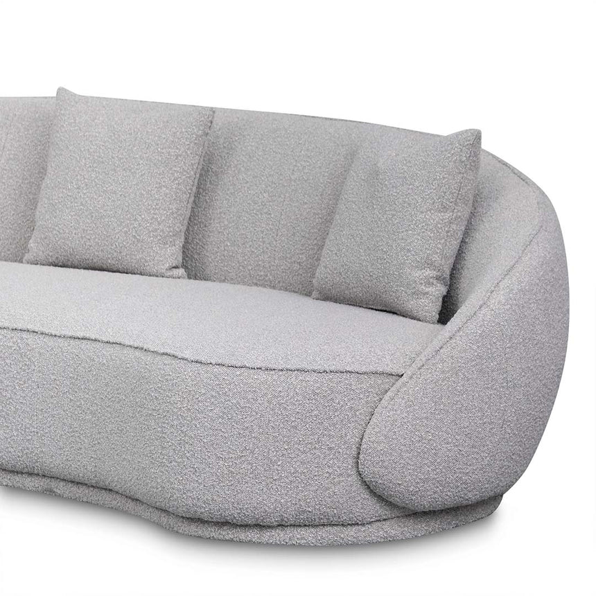 Plush Perfection 3-Seater Velvet Sofa - Ash Grey