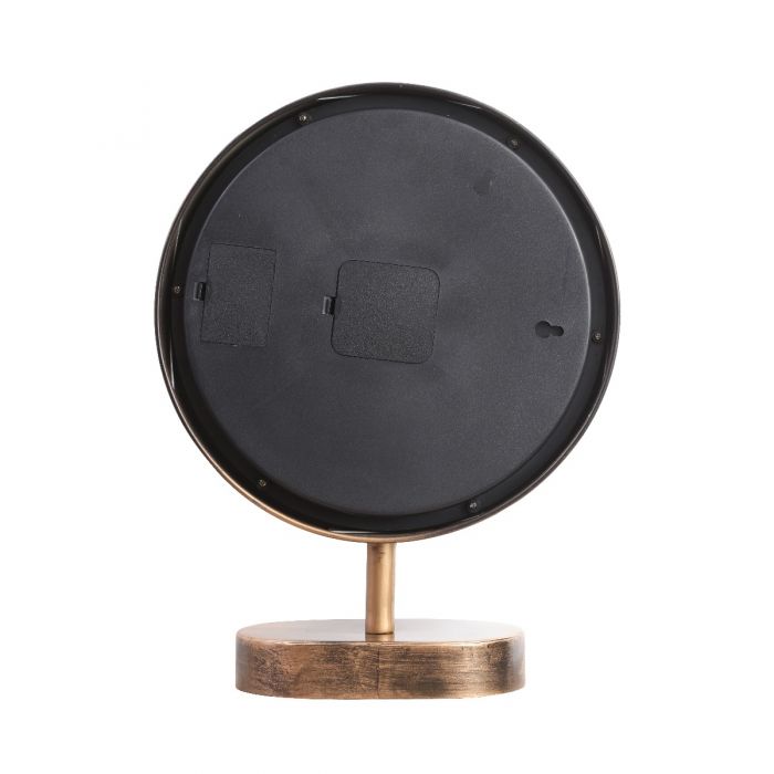 Pluto Industrial Gear Movement Clock Footed Stem - Gold