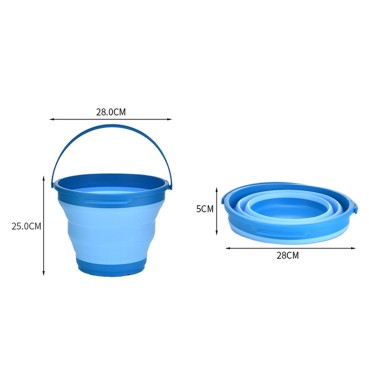 Polypropylene Foldable Bucket - Blue