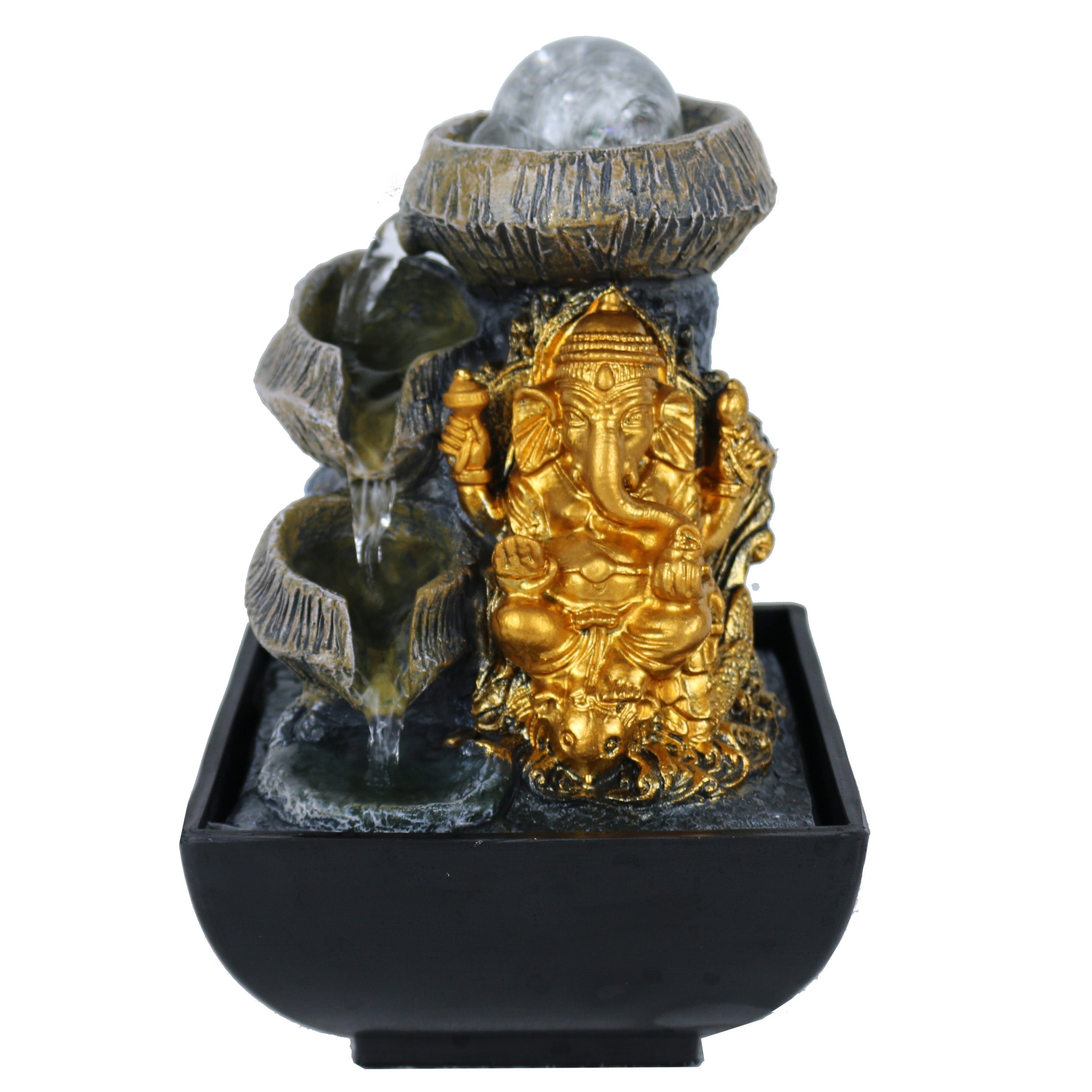 Polyresin Auric Wisdom Ganesha Tabletop Decor