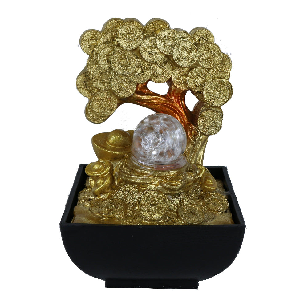 Polyresin Money Tree Tabletop Decor