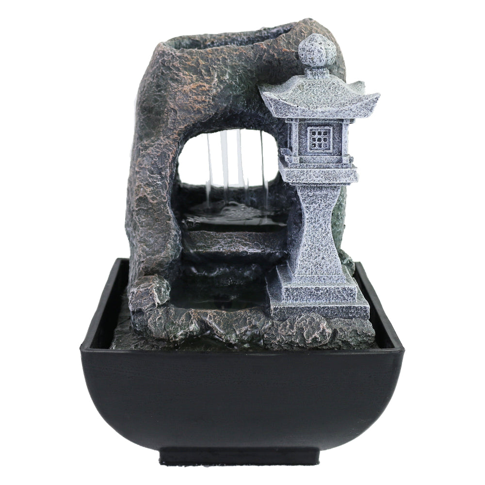 Polyresin Raining Pagoda Tabletop Decor