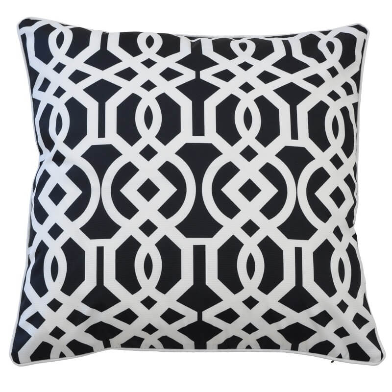 Portofino 50x50cm Indoor/Outdoor Cushion Cover - Black