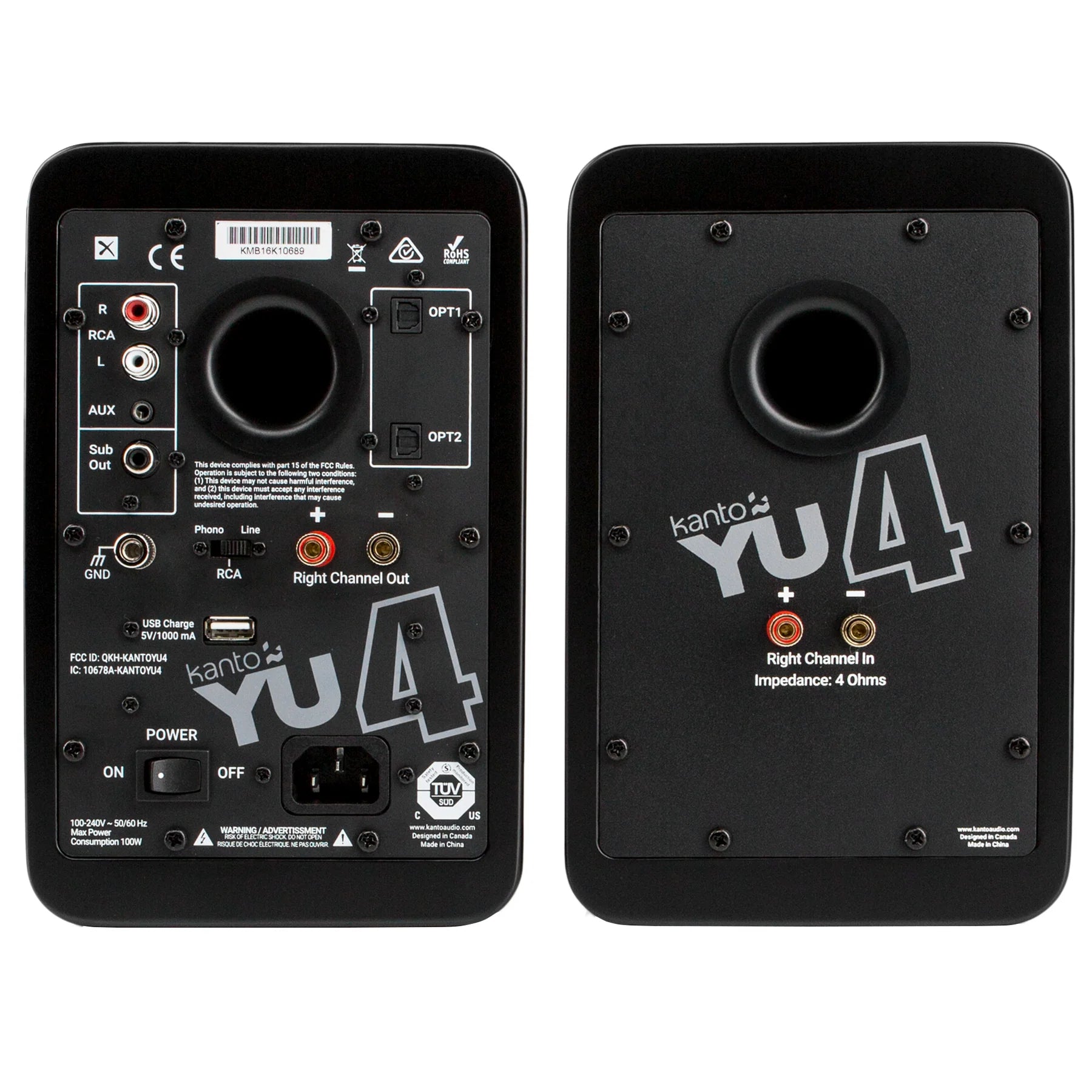 Stylish Bookshelf Speakers Bluetooth with Speakers - Black