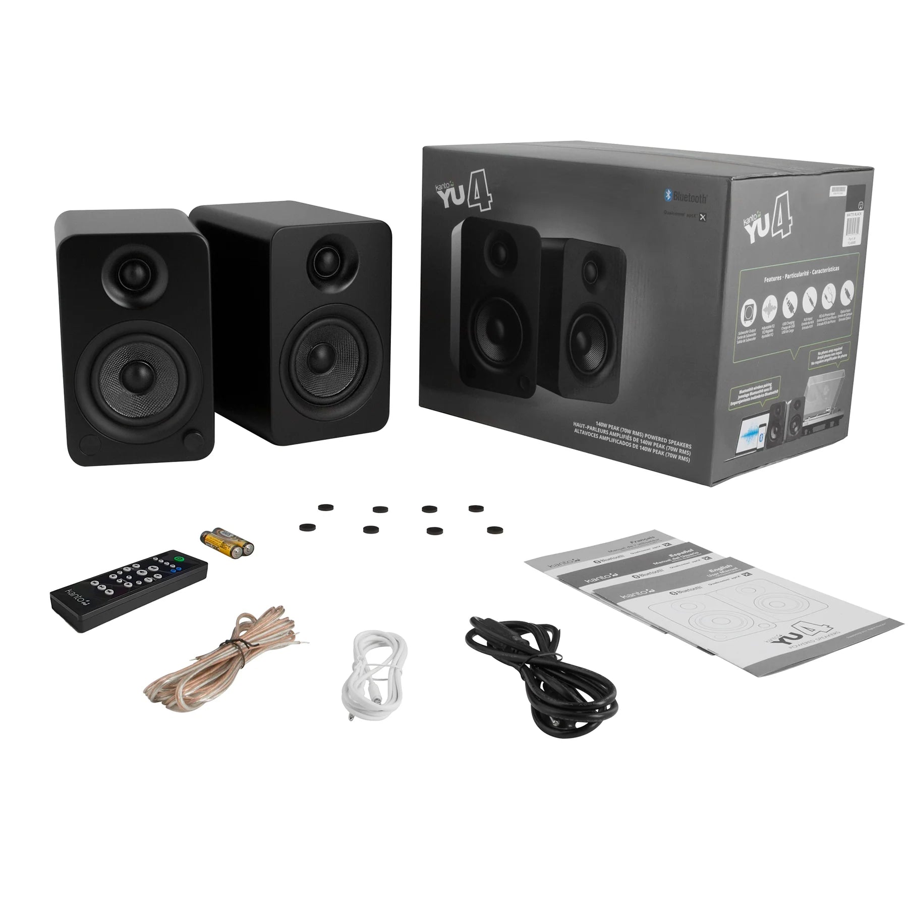 Stylish Bookshelf Speakers Bluetooth with Speakers - Black