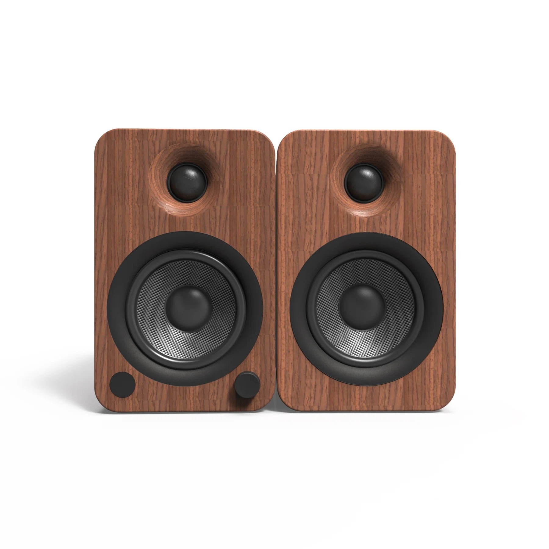 Powered Bookshelf Speakers with Bluetooth - Walnut