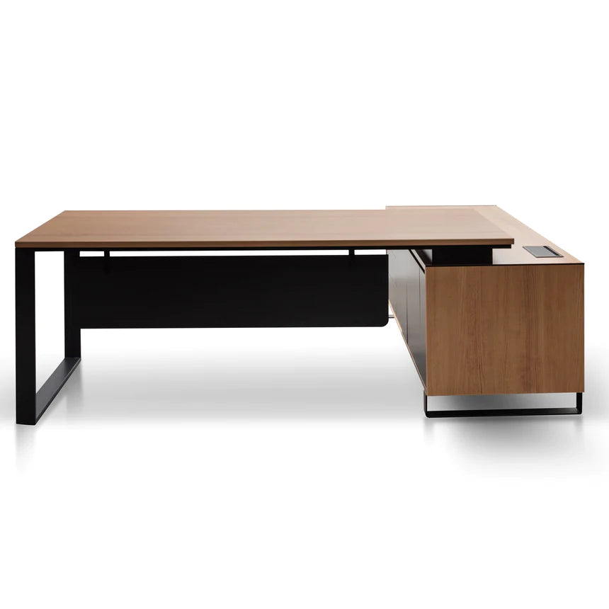 Precision Left Return Office Desk 230cms - Natural
