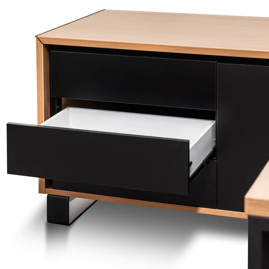 Precision Left Return Office Desk 230cms - Natural