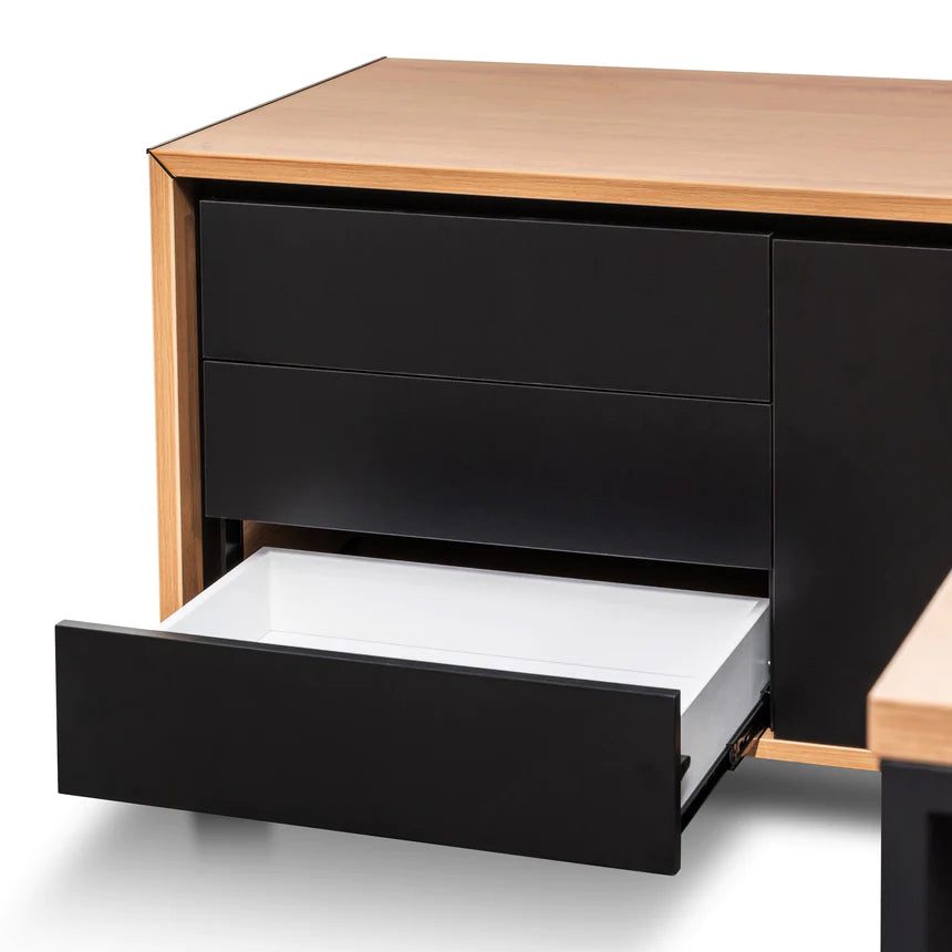 Precision Left Return Office Desk 230cms - Natural