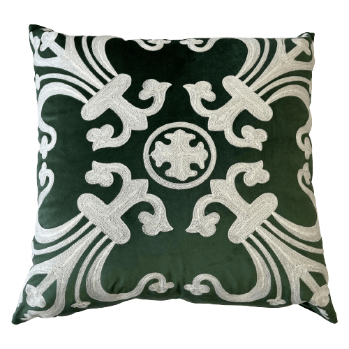 Provence Velvet 55x55cm Cushion Cover - Green